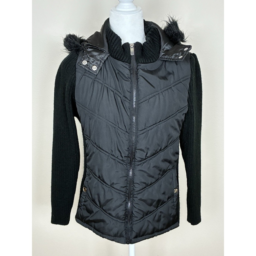 Vintage Miss Ashley Petite Jacket with Faux fur hood Petite Size Large